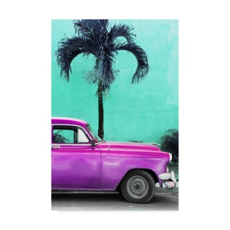 Philippe Hugonnard 'Beautiful Retro Purple Car' Canvas Art,12x19